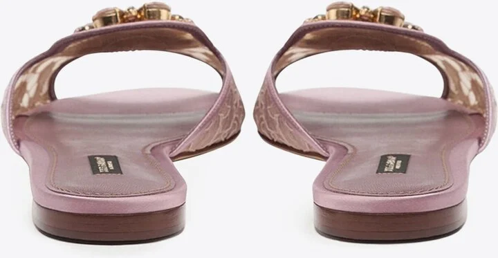 Bianca Taormina Lace Flat Sandals - Image 2