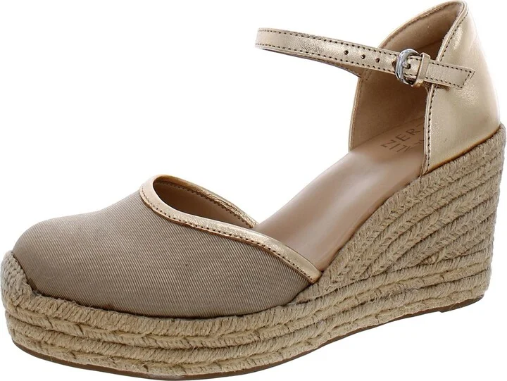Bianca Womens Leather Platform Wedge Sandals