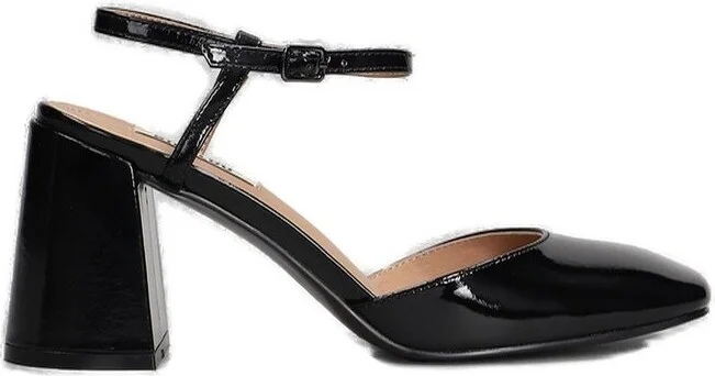 Bibi Lou Emily Square-Toe Ankle Strap Pumps