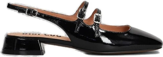 Bibi Lou Hina Square-Toe Slingback Pumps