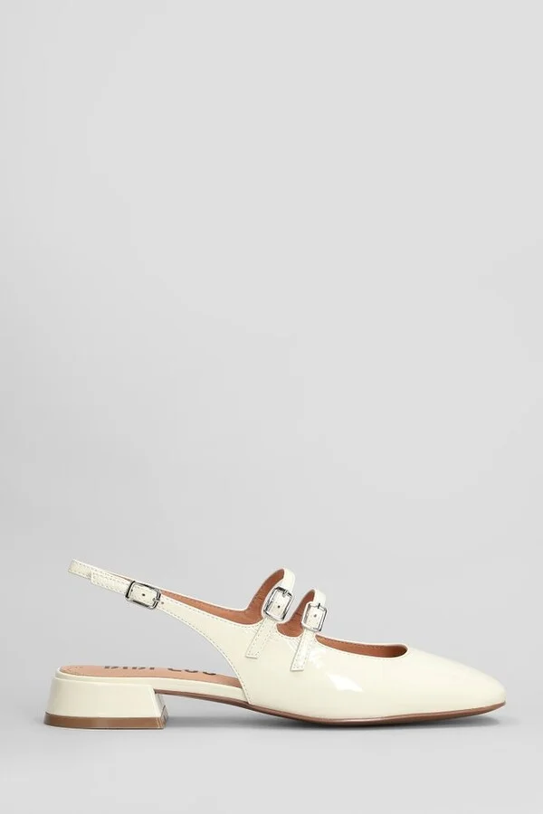 Bibi Lou Hina Square-Toe Slingback Pumps