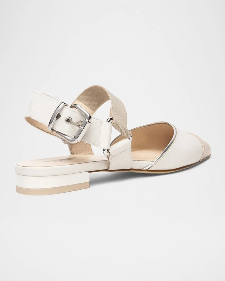 Bicolor Cap-Toe Slingback Flats - Image 3
