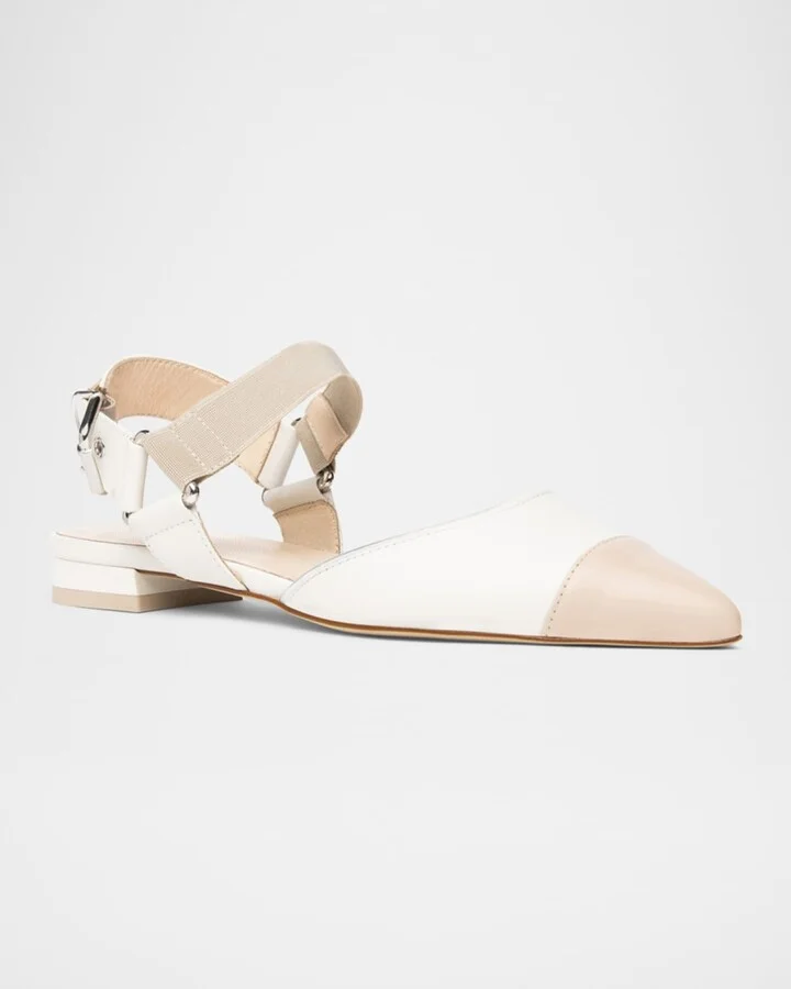 Bicolor Cap-Toe Slingback Flats - Image 4