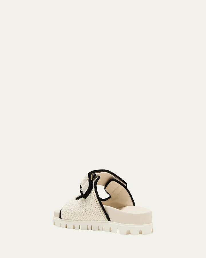 Bicolor Crochet Grip Slide Sandals - Image 5