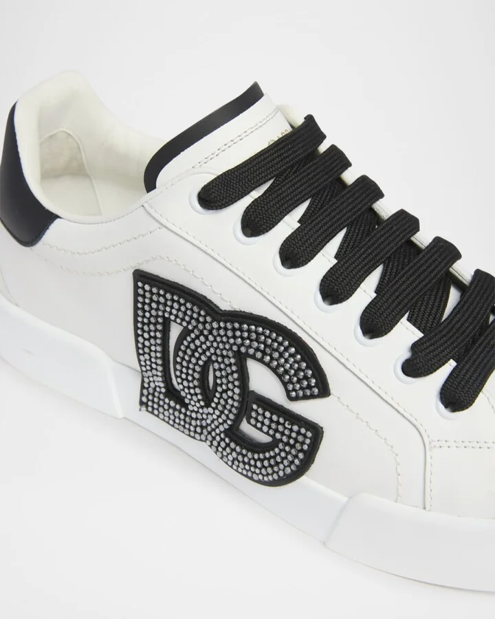 Bicolor Crystal DG Low-Top Sneakers - Image 4