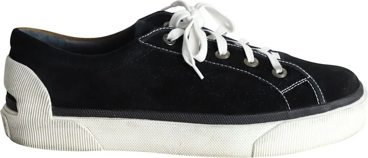 Bicolor Derby Sneakers in Multicolor Calfskin Suede