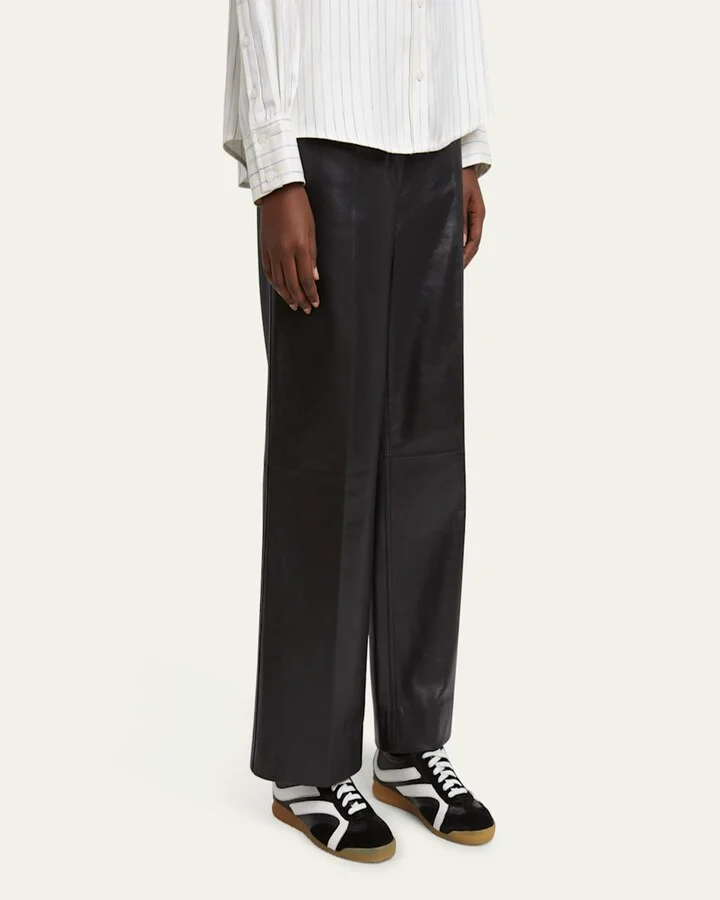 Bicolor Leather Low-Top Sneakers - Image 2