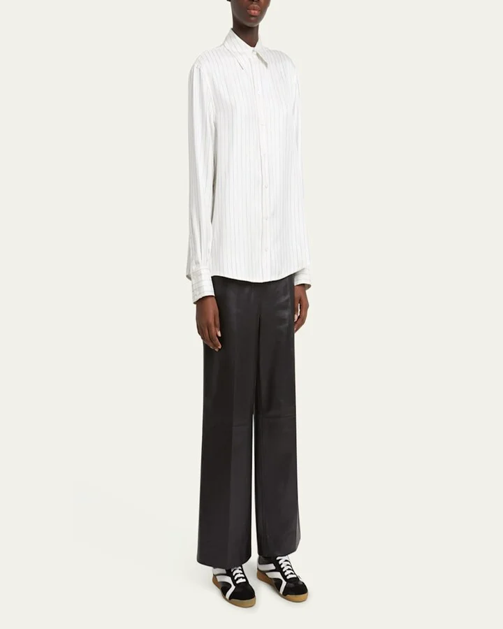 Bicolor Leather Low-Top Sneakers - Image 4