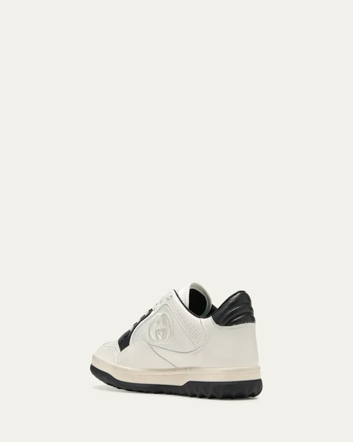 Bicolor Leather Low-Top Sneakers - Image 3