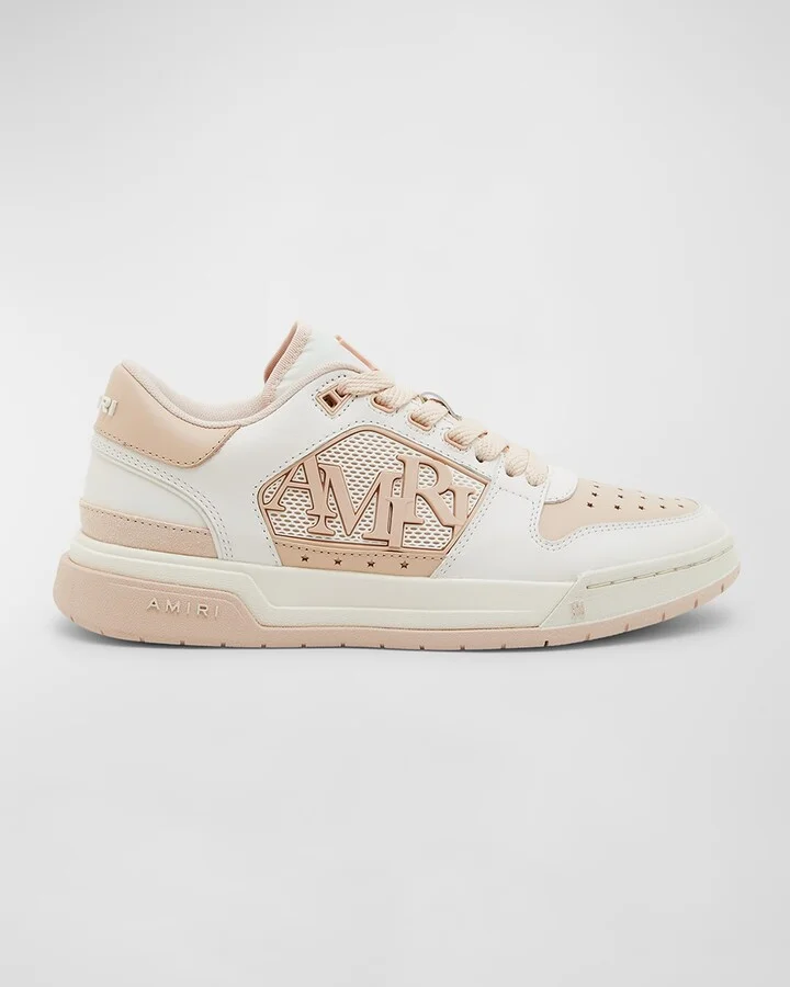 Bicolor Leather Low-Top Sneakers