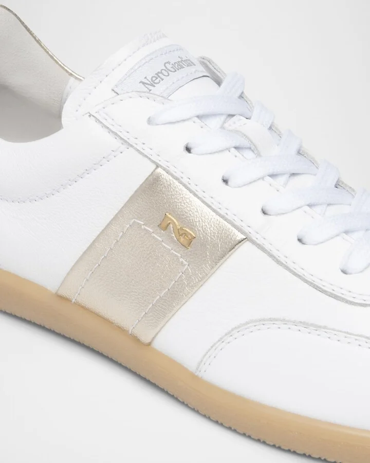 Bicolor Leather Low-Top Tennis Sneakers - Image 4