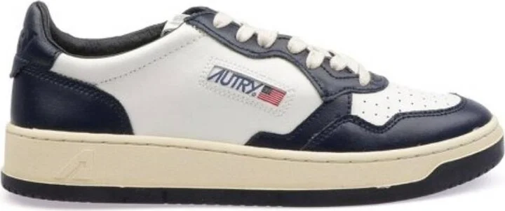Bicolor Medalist Leather Low Sneakers