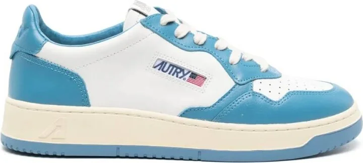 Bicolor Medalist Leather Low Sneakers