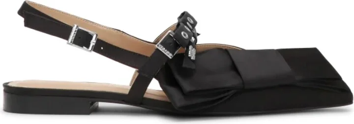 Big Bow Pointed Toe Slingback Flat - Image 3