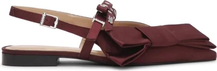 Big Bow Pointed Toe Slingback Flat - Image 3