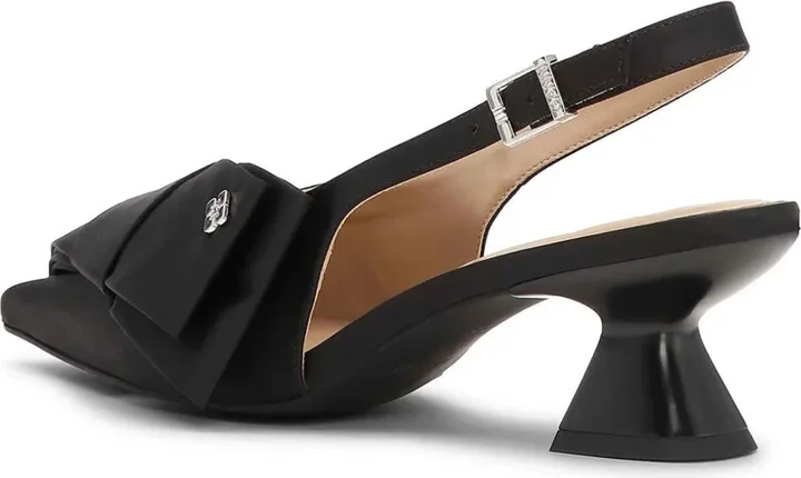 Big Bow Satin Pumps - Image 3