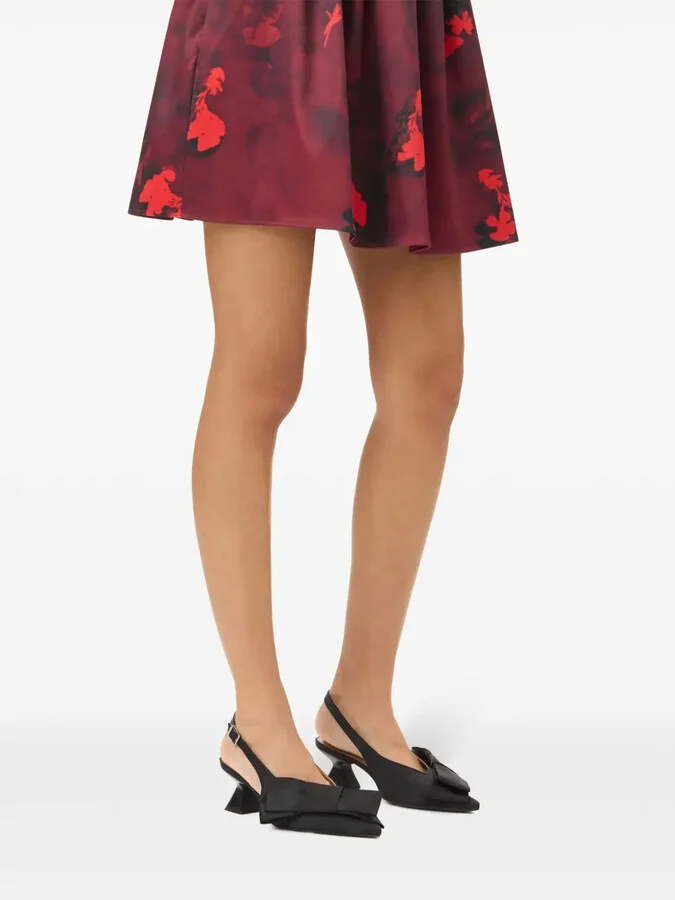 Big Bow Satin Pumps - Image 4