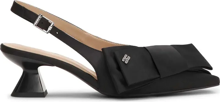 Big Bow Satin Pumps