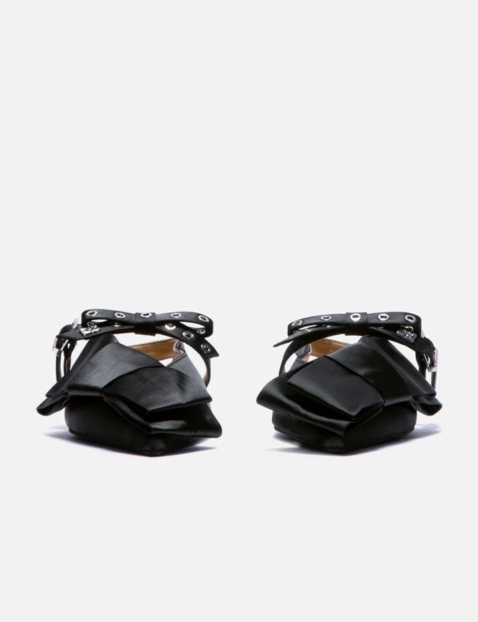 Big Bow Slingback Ballerina Satin - Image 2