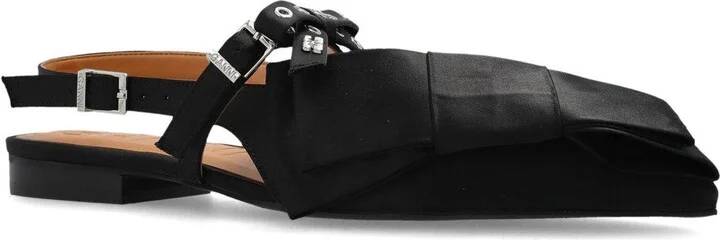 Big Bow Slingback Flat Shoes - Image 2