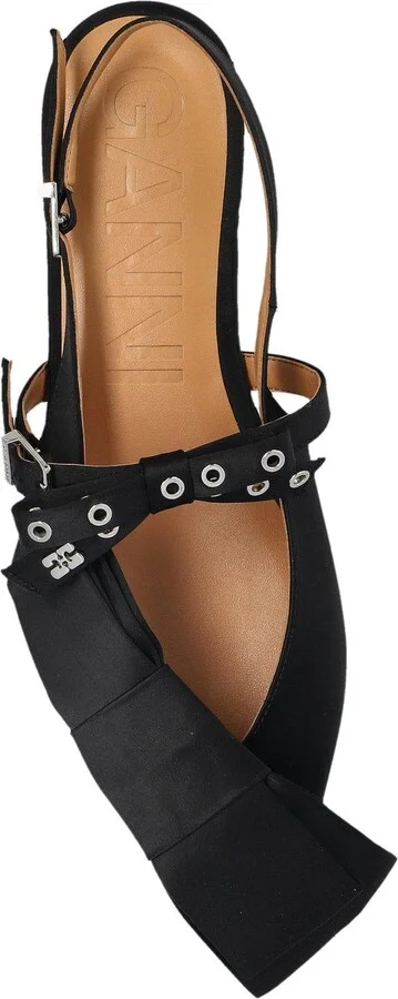 Big Bow Slingback Flat Shoes - Image 4
