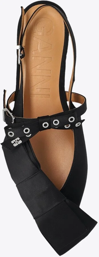Big Bow Slingback Pointed-Toe Flats - Image 3