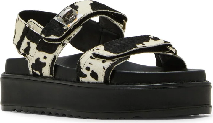 Big Mona Genuine Calf Hair Platform Sandal