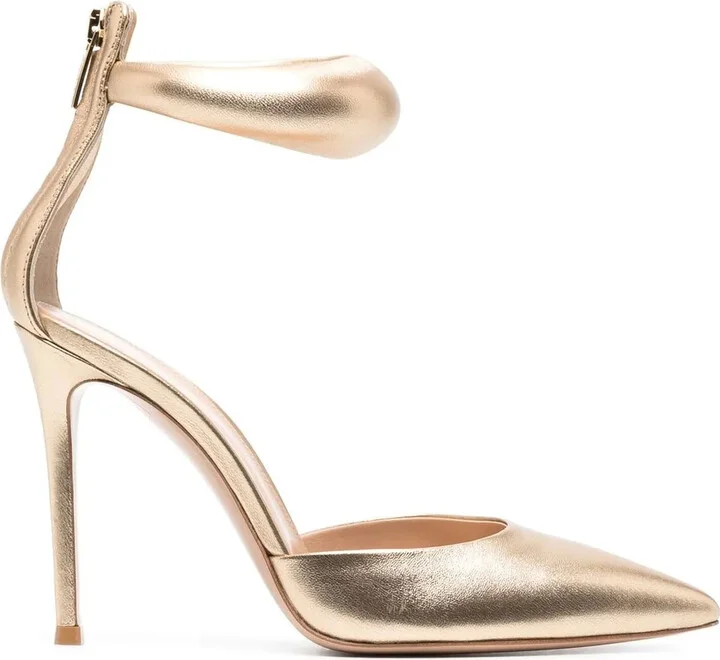 Bijoux 105mm padded-strap pumps