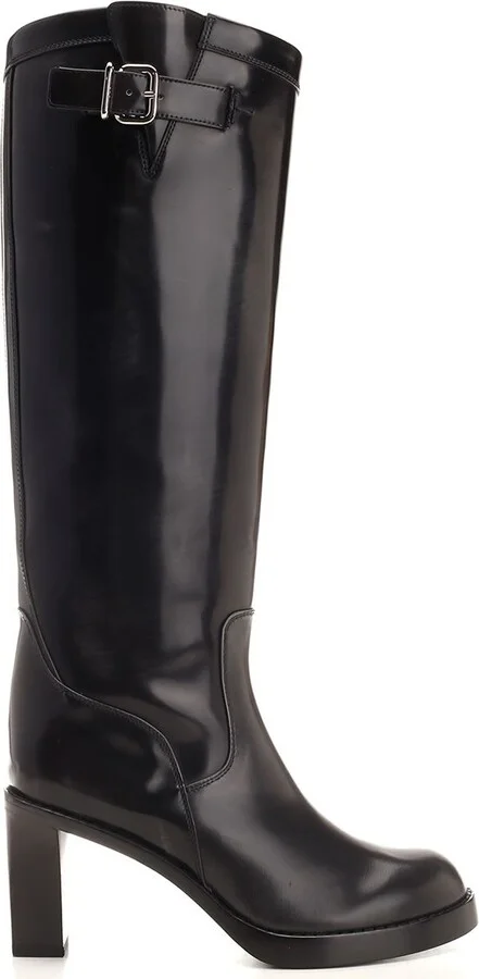 Biker Boot With Square Heel