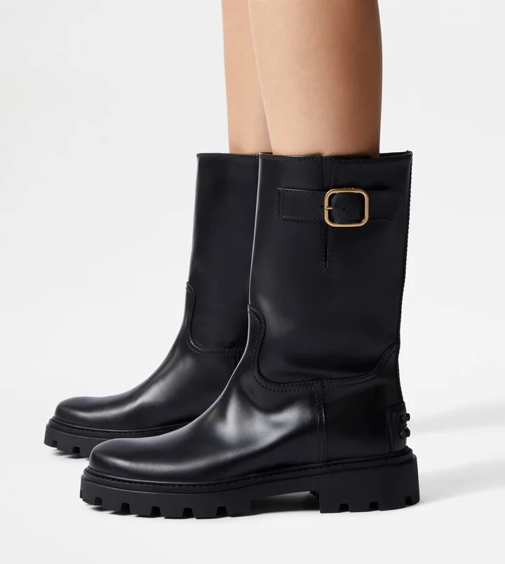 Biker Boots in Leather - Image 6