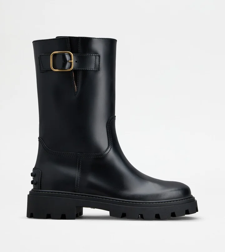 Biker Boots in Leather