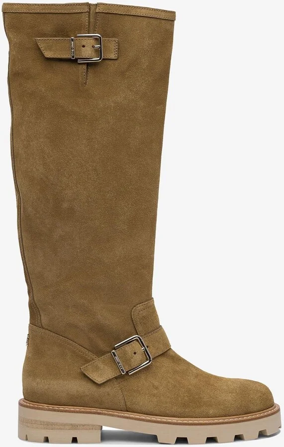Biker II Knee-High Suede Boots