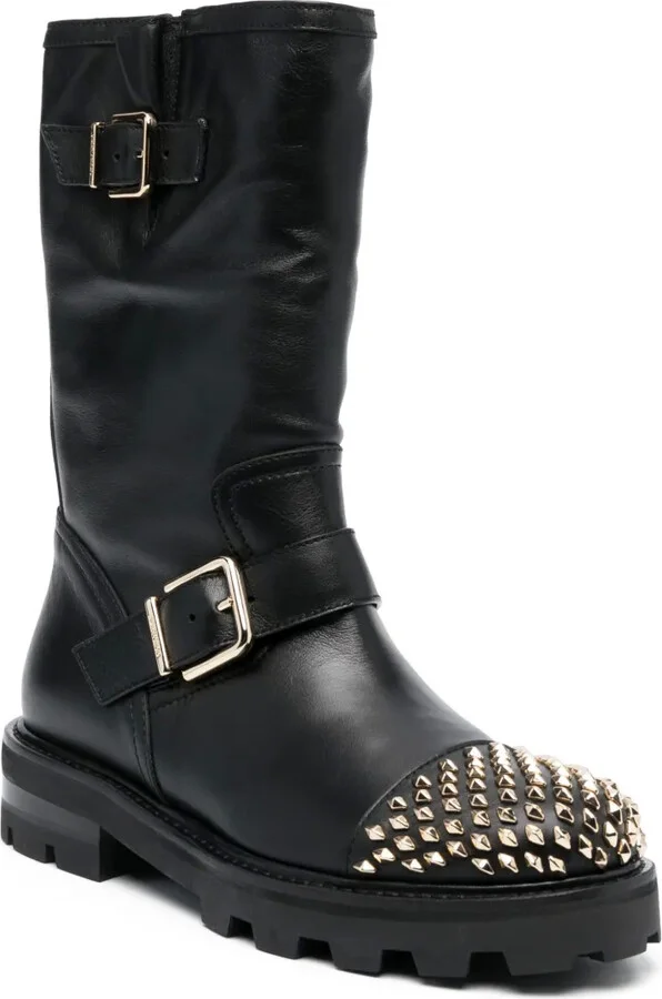 Biker II stud-embellished boots - Image 2