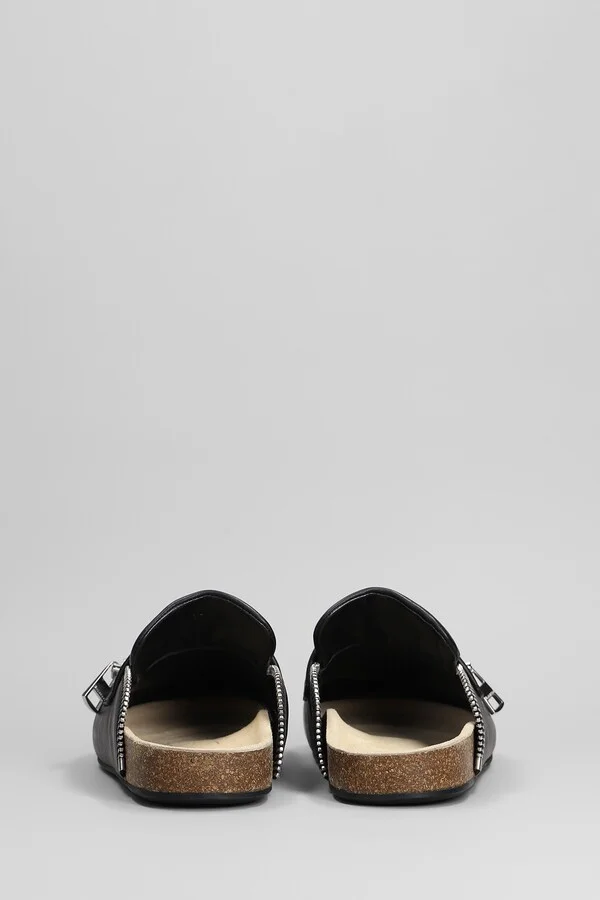 Biker Loafer Slipper-mule In Black Leather - Image 4