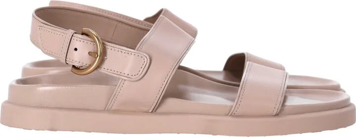 Bilbao Sandals in Beige Leather