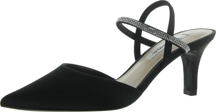 Billie Womens Leather Satin Pumps