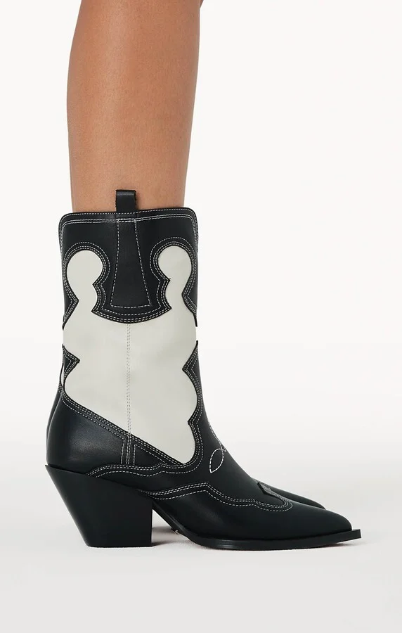 Billini Adriel Western Boot ~ Black/Ivory - Image 2