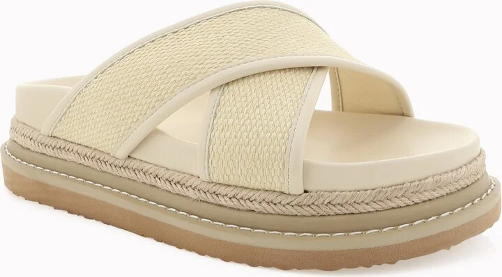 Billini Aysha Platform Sandal ~ Cream Raffia - Image 2