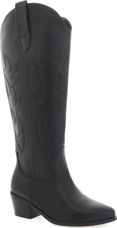 Billini Urson Extra Wide Calf Cowboy Boot ~ Black - Image 5