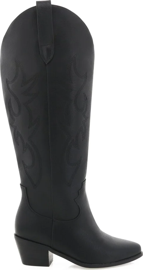 Billini Urson Extra Wide Calf Cowboy Boot ~ Black - Image 6