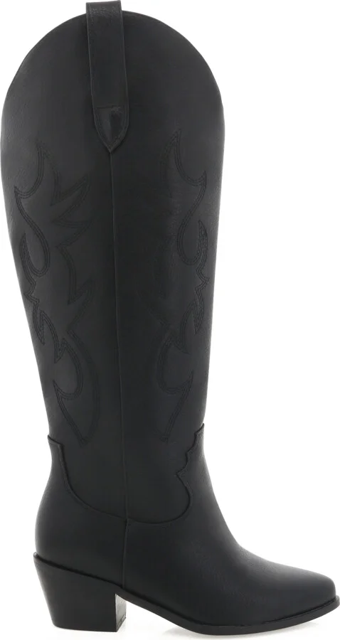 Billini Urson Extra Wide Calf Cowboy Boot ~ Black - Image 8