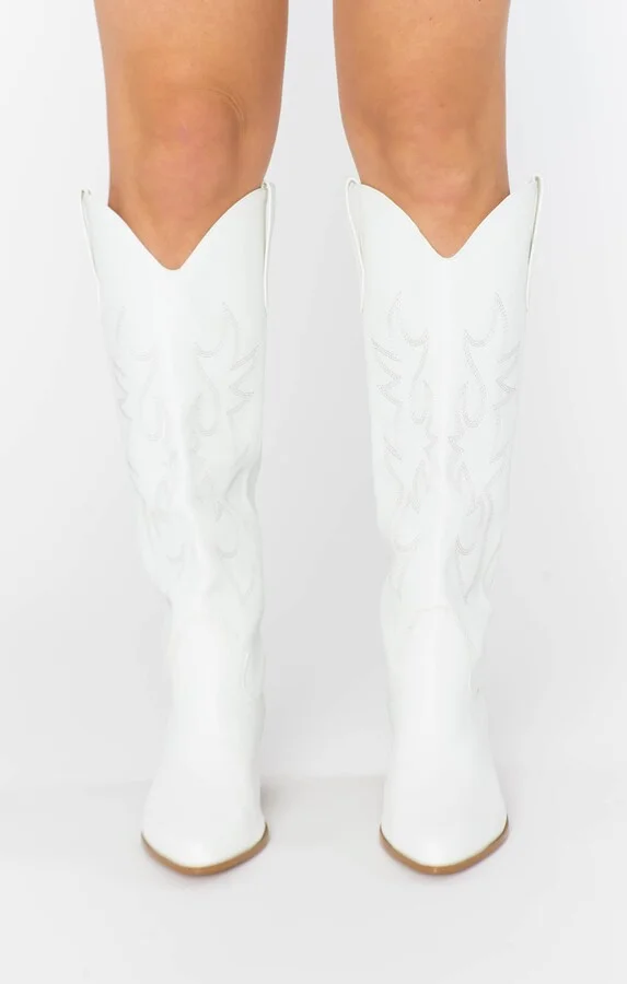Billini Urson Wide Calf Boot ~ White - Image 2