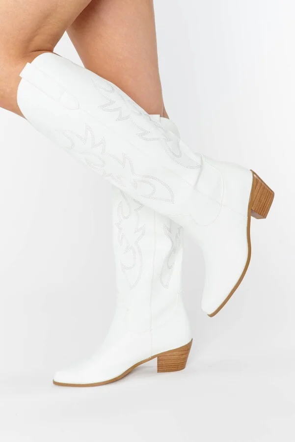 Billini Urson Wide Calf Boot ~ White - Image 4
