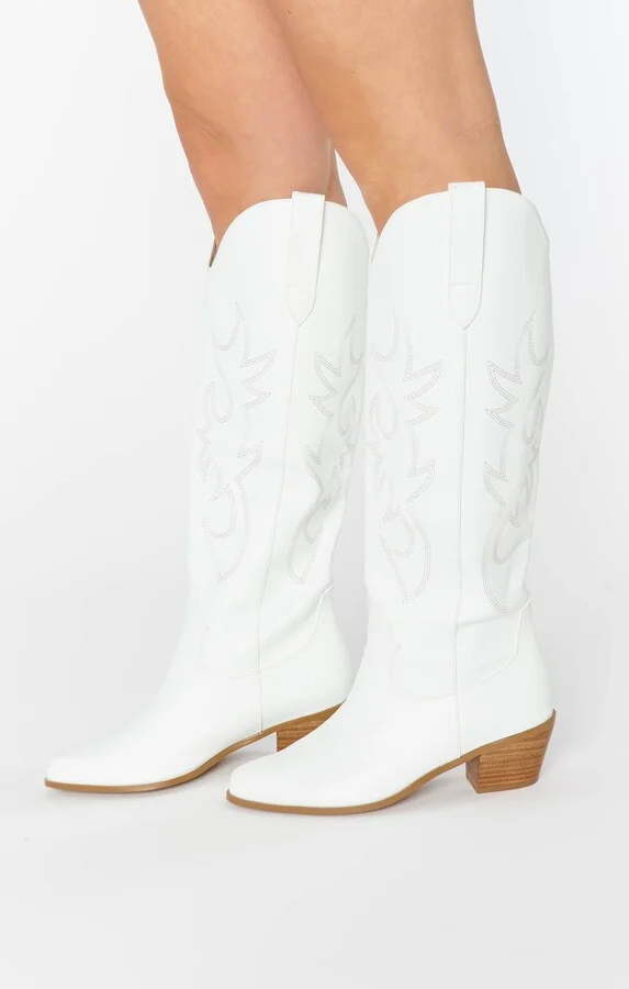 Billini Urson Wide Calf Boot ~ White - Image 5