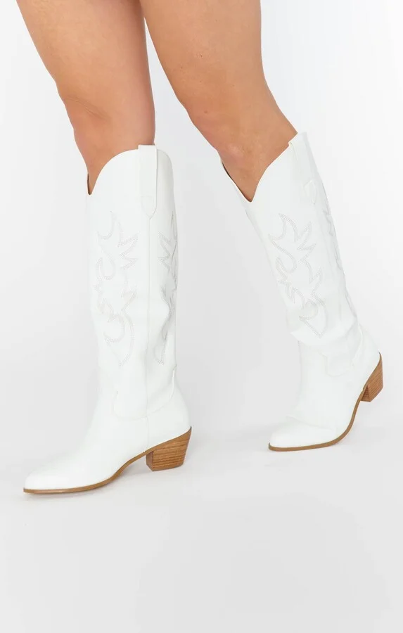 Billini Urson Wide Calf Boot ~ White - Image 6
