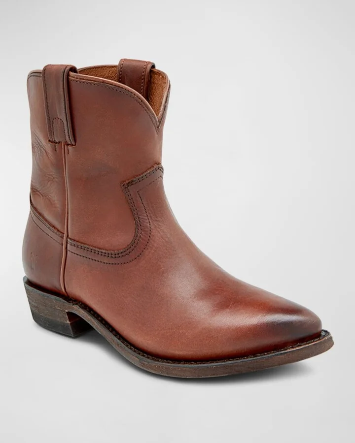 Billy Leather Short Western Boots - Image 3