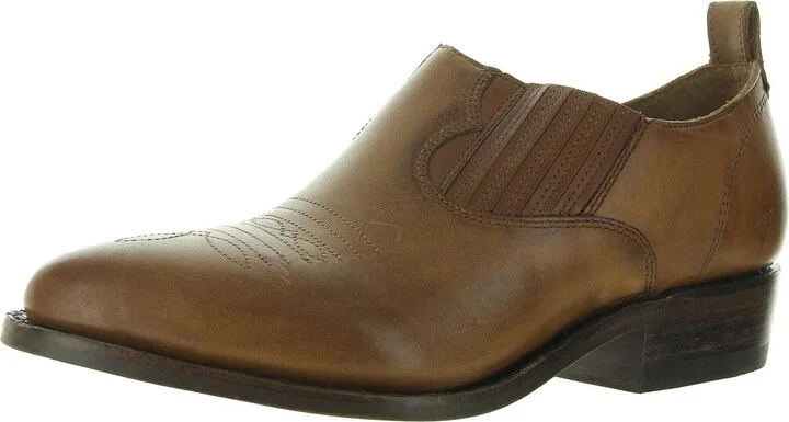 Billy Womens Leather Embroidered Shooties