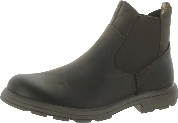 Biltmore Mens Leather Pull On Chelsea Boots