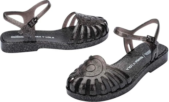 Bimba Y Lola Jelly Shoe - Black Glitter - Image 2