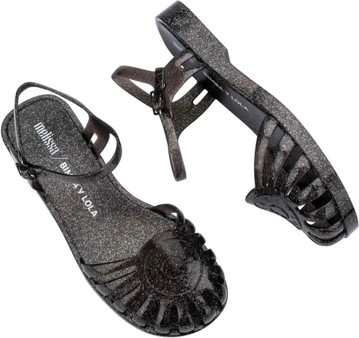 Bimba Y Lola Jelly Shoe - Black Glitter - Image 3
